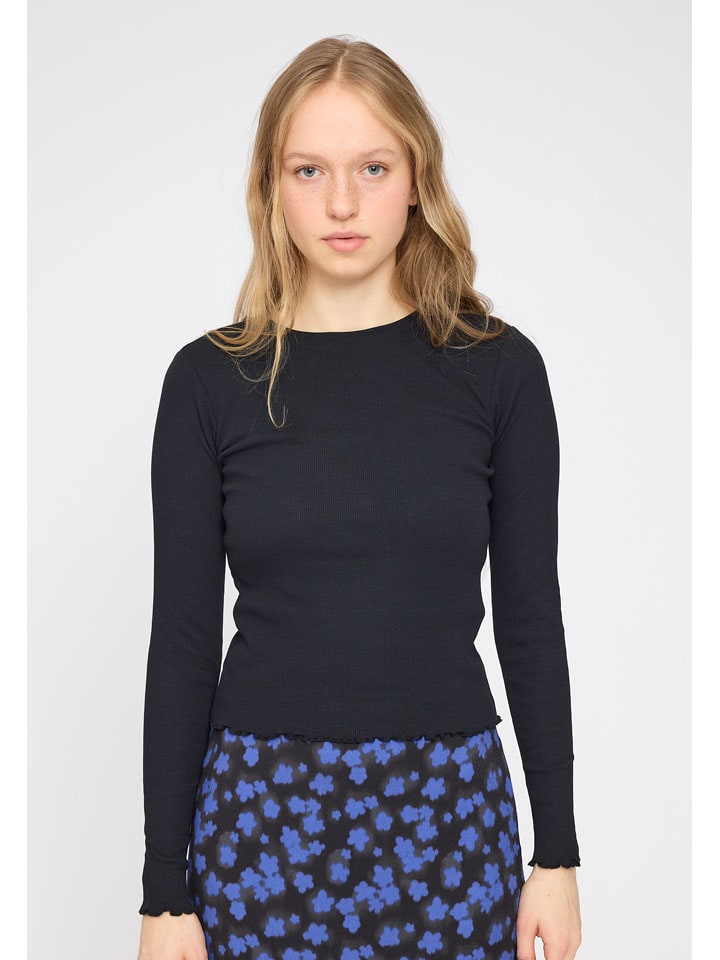Longsleeve "Malbis" in Schwarz