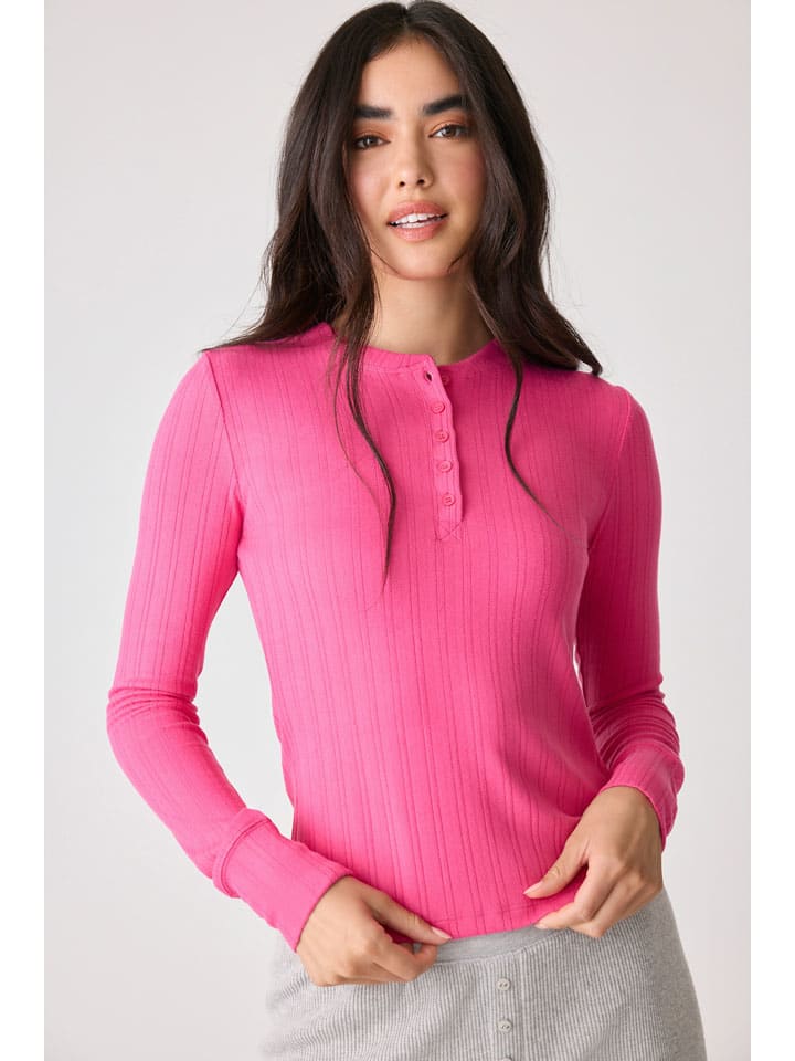 Pyjama-Oberteil in Pink