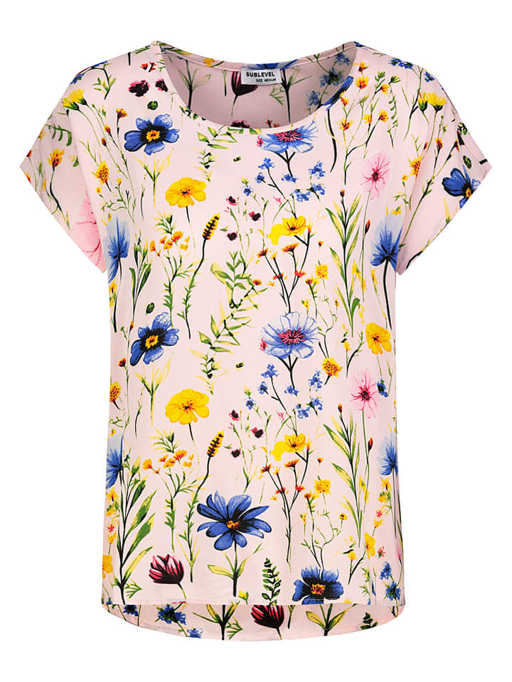 Bluse in Rosé/ Bunt