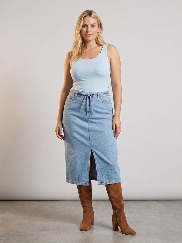 Jeansrock in Hellblau