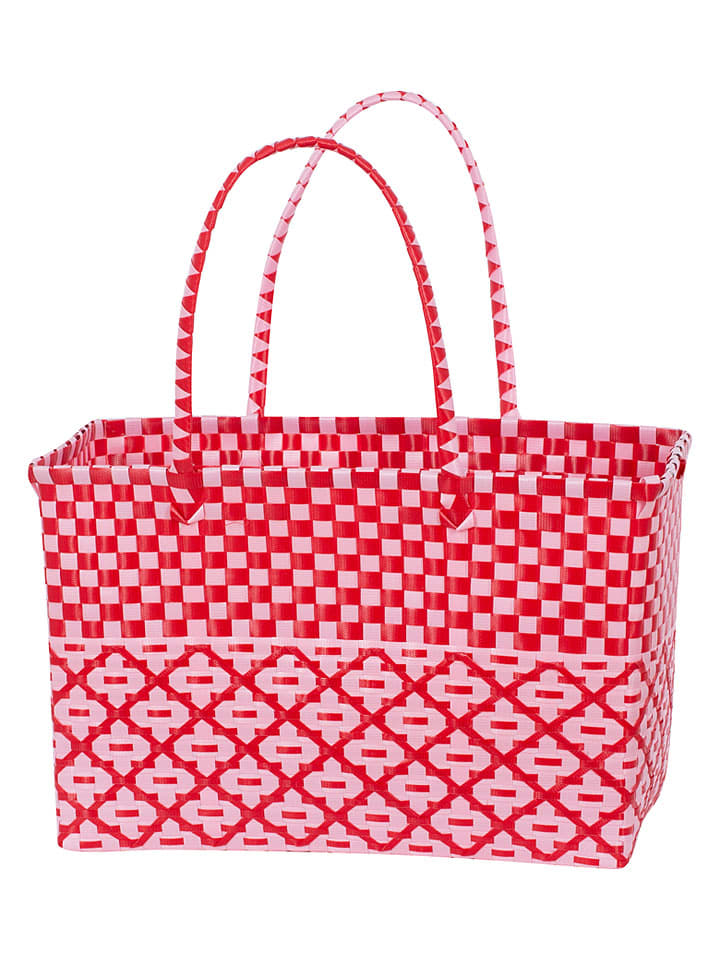 Shopper "Jacky" in Rot/ Pink - (B)43 x (H)28 x (T)23 cm