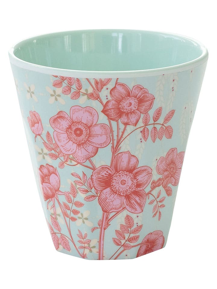 Kubek "Sunday-Rose" w kolorze turkusowo-jasnoróżowym - 250 ml
