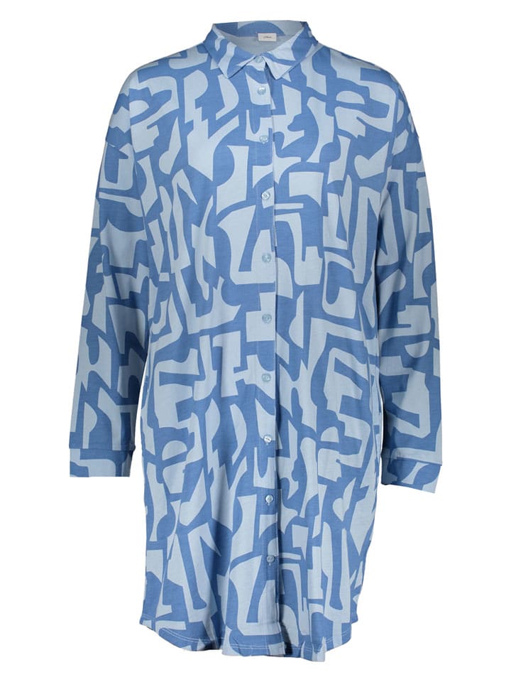 Nachthemd in Hellblau/ Blau