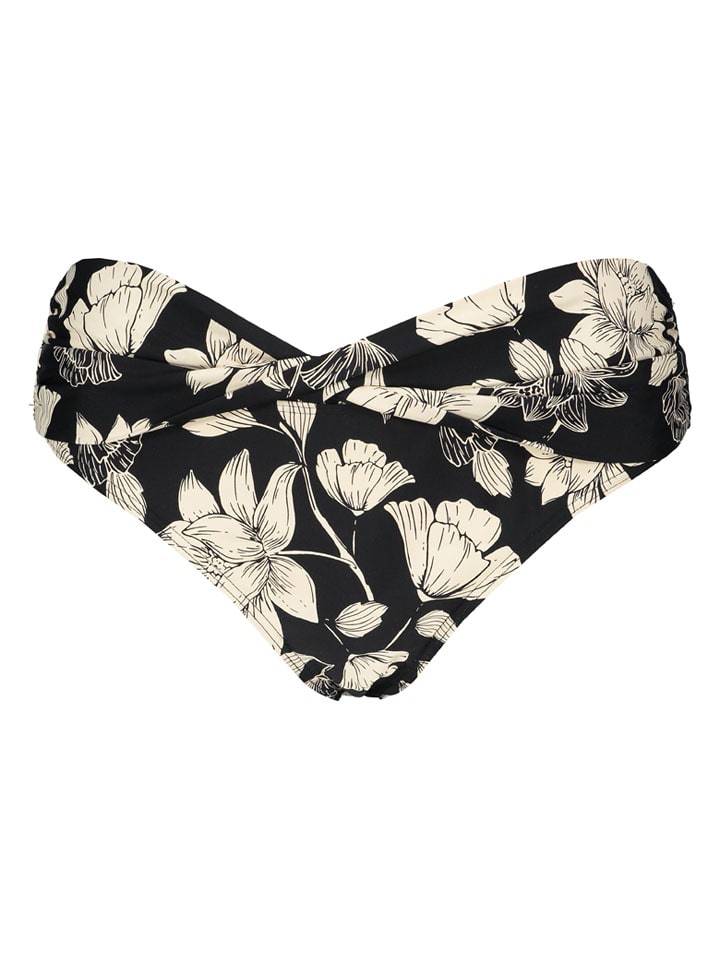 Figi bikini w kolorze czarno-kremowym