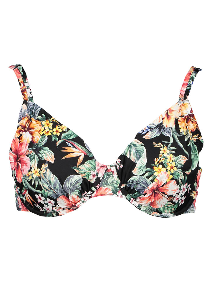 Biustonosz bikini w kolorze czarnym ze wzorem