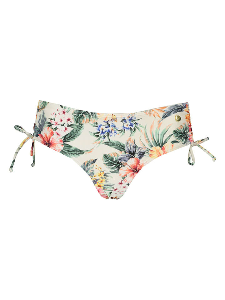 Figi bikini w kolorze kremowym ze wzorem