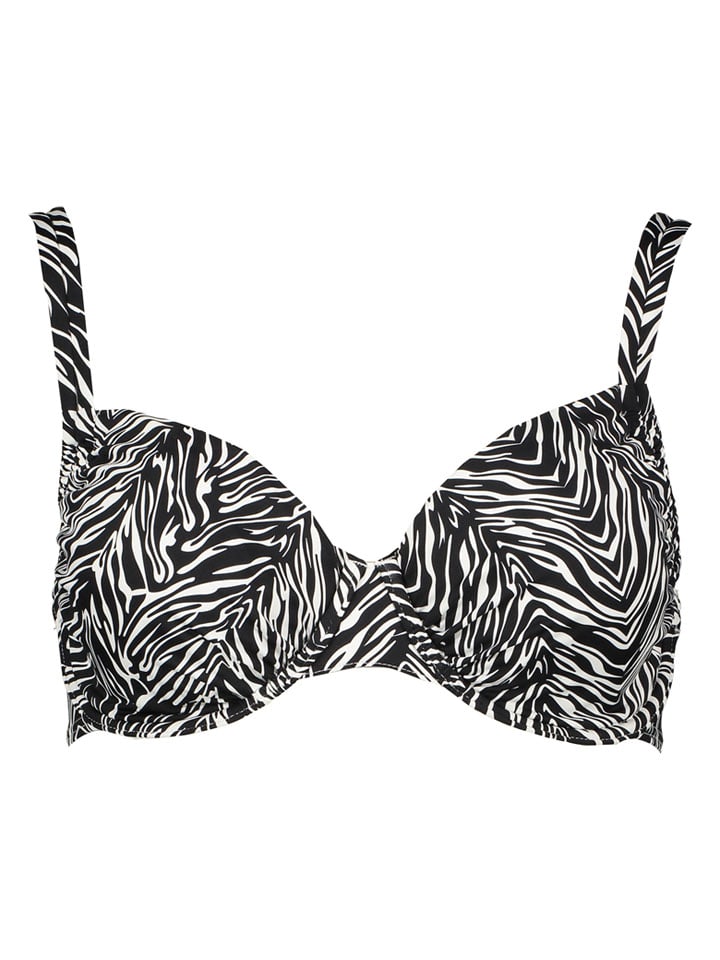 Biustonosz bikini w kolorze czarno-białym