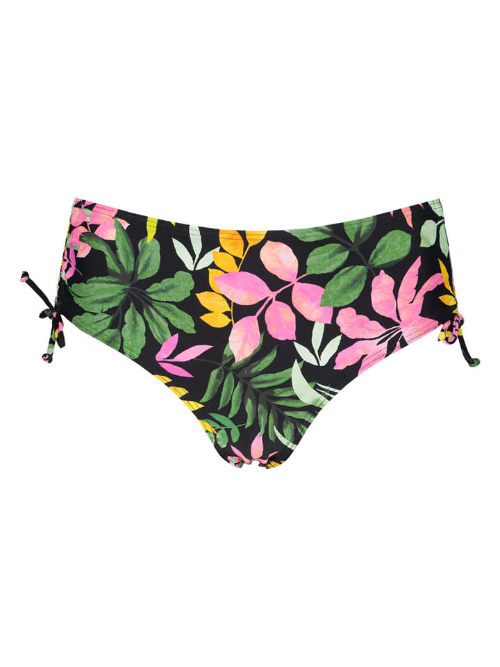 Bikini-Hose in Schwarz/ Grün/ Pink