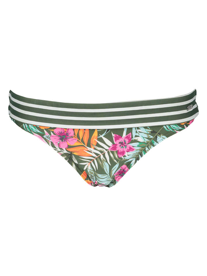 Bikinislip olijfgroen/oranje