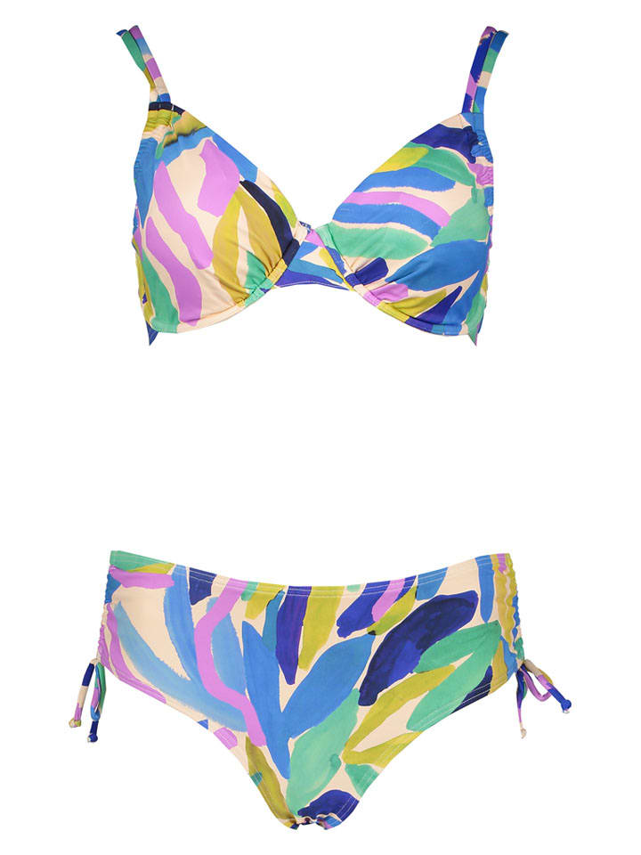 Bikini blauw/turquoise/lichtroze
