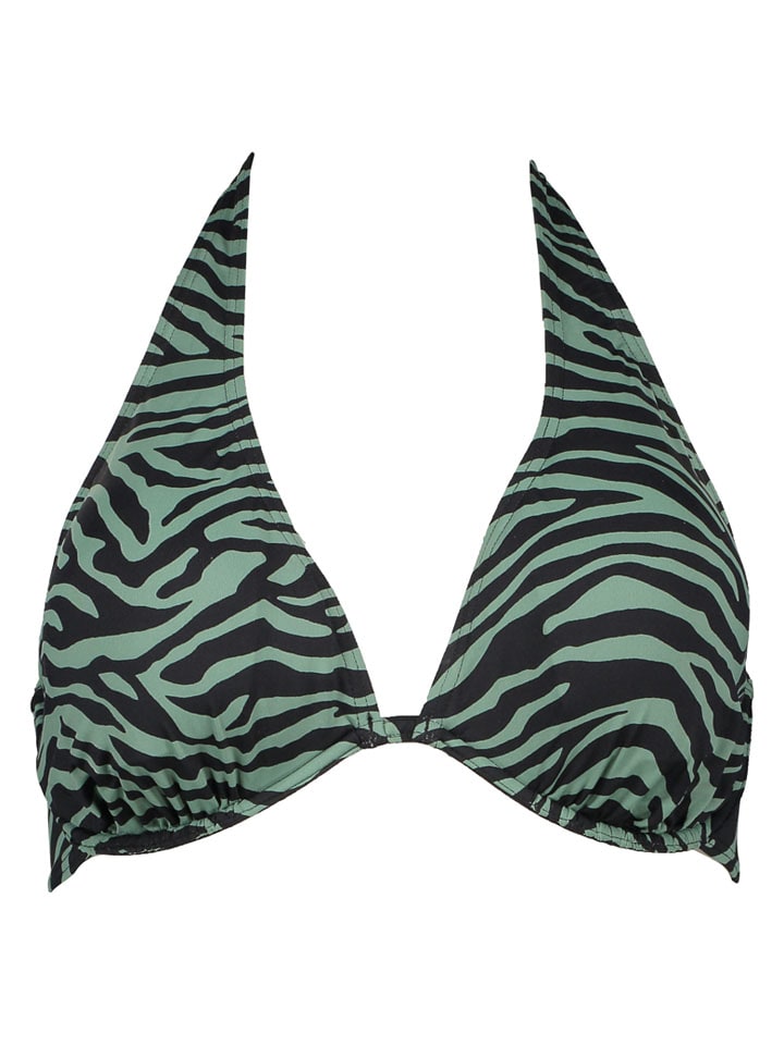 Biustonosz bikini w kolorze oliwkowo-czarnym