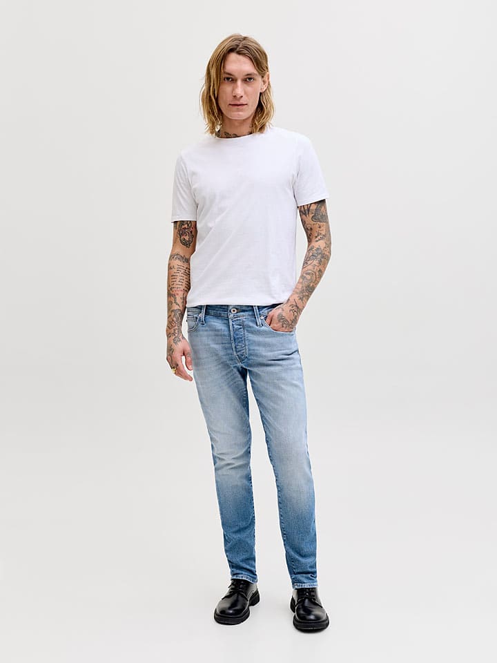 Dżinsy "Glenn" - Skinny fit - w kolorze błękitnym