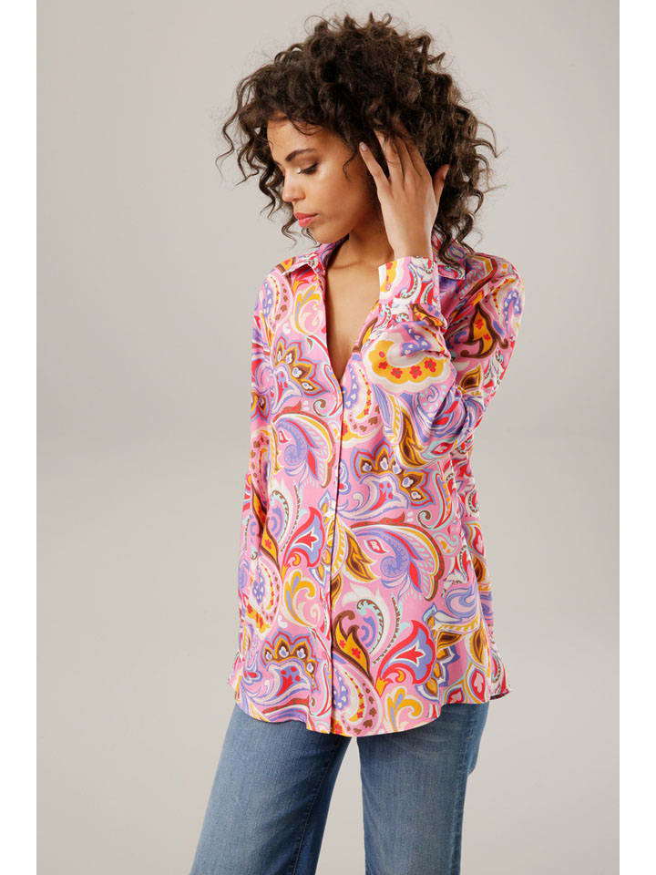 Aniston Bluse In Pink Bunt G nstig Kaufen Limango aniston-bluse-in-pink-bunt-g-nstig-kaufen-limango