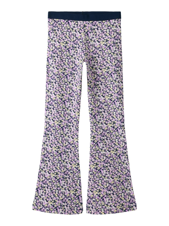 Broek "Poliber" donkerblauw/paars/geel