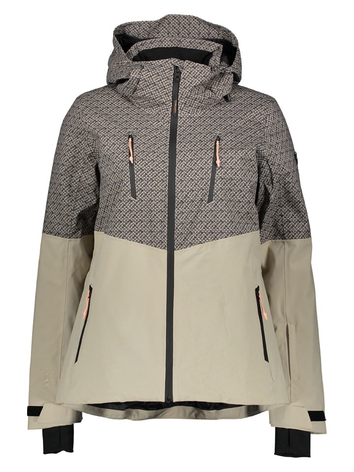 Ski-/ Snowboardjacke in Grau/ Beige