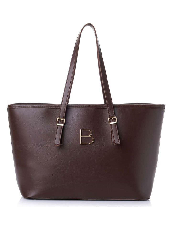 Shopper bruin - (B)42 x (H)25 x (D)15 cm