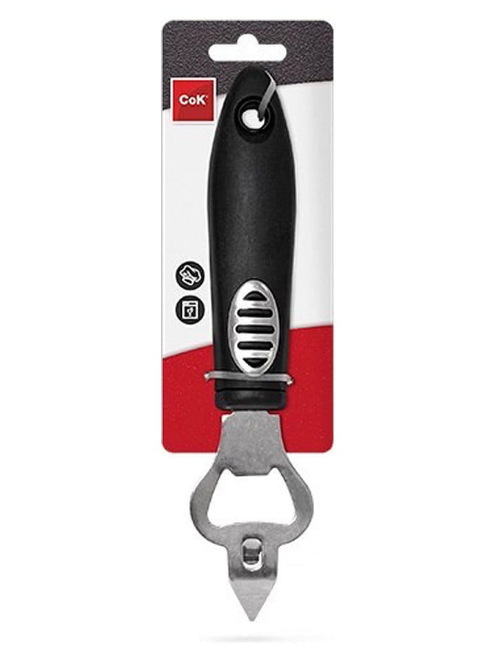 Otwieracz w kolorze czarnym do butelek - wys. 19 cm