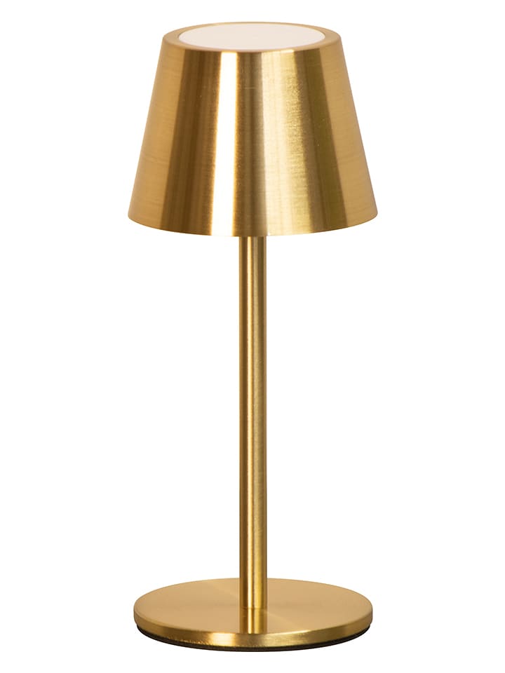 Ledtafellamp "Salerno" goudkleurig - (H)20 x Ø 8,5 cm