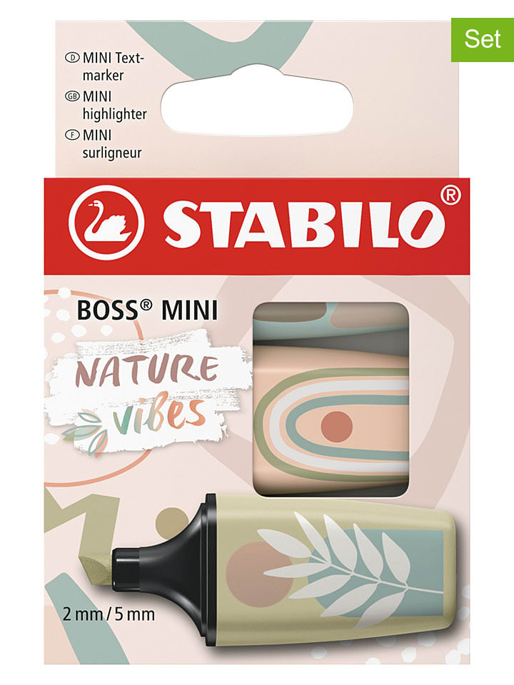 Zakreślacze (6 szt.) "STABILO BOSS MINI Naturevibes”