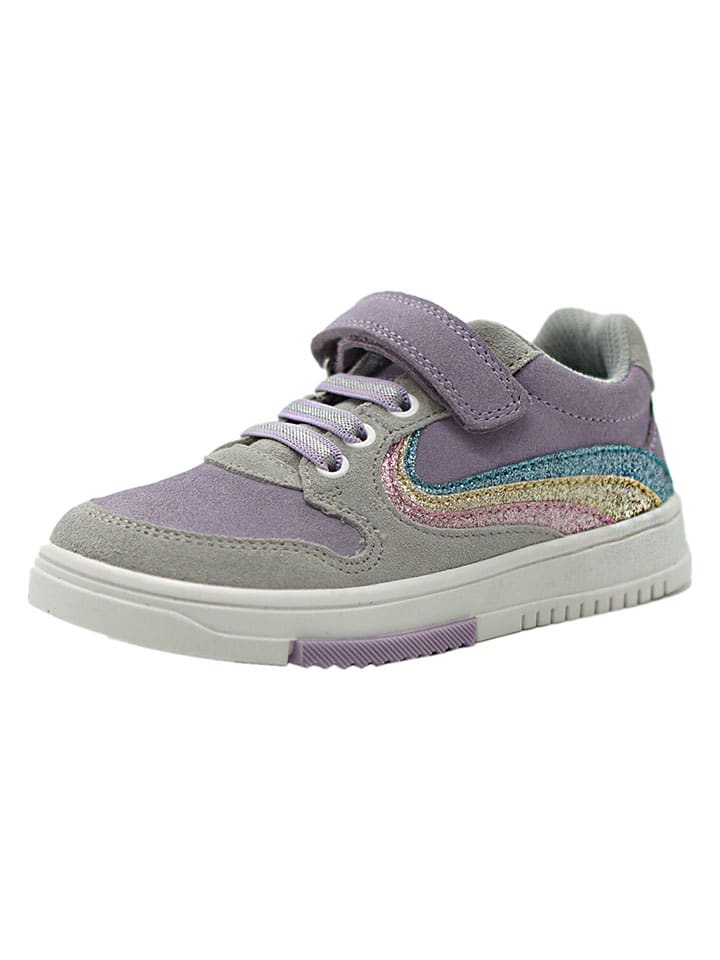 Leren sneakers paars
