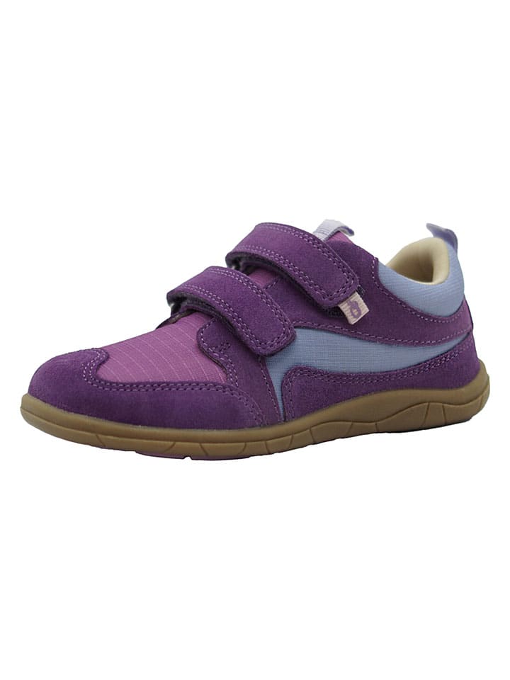 Leren barefootschoenen paars