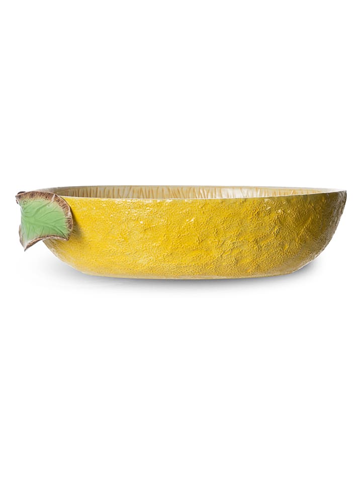 Miska "Lemon" w kolorze żółtym - 32 x 8 x 22 cm