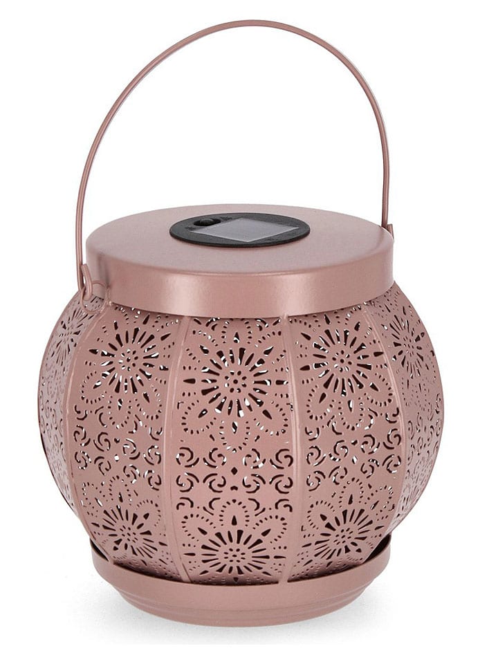 Lampa solarna "Naira" w kolorze jasnoróżowym - wys. 20 x Ø 20 cm