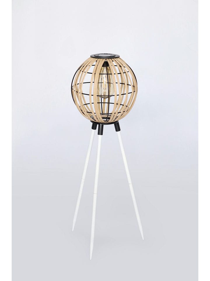 Lampa solarna "Kiki" w kolorze beżowym - wys. 66 x Ø 22 cm