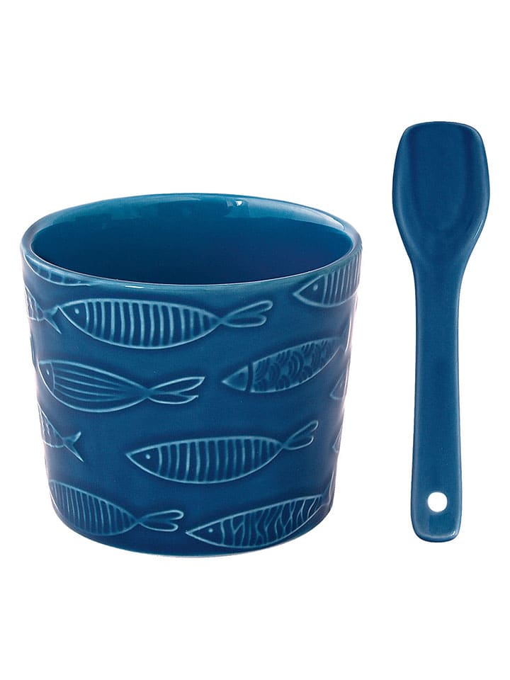 Pucharek "Sea Life" w kolorze niebieskim na lody - Ø 8,5 cm