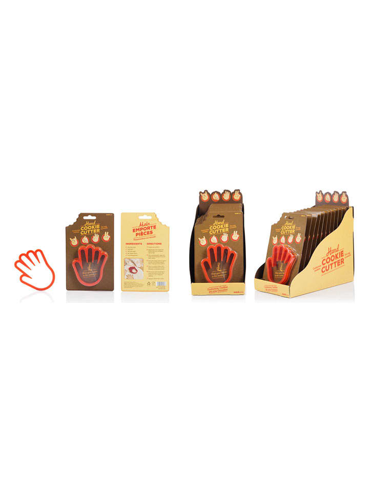 Keksausstecher ''Hand Cookie Cutter'' in Rot - (L)19,8 x (B)9,3 cm