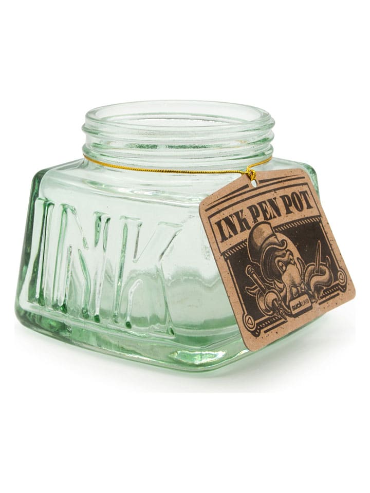 Stiftehalter ''Inkwell'' in Grün - (H)9 x Ø 9,5 cm