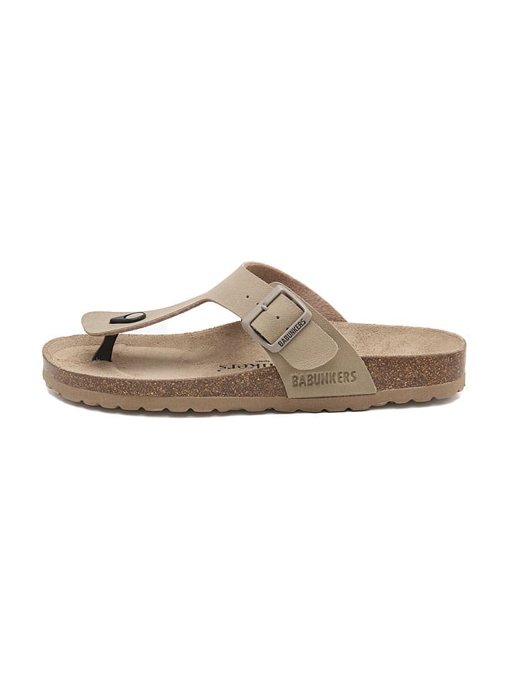 Zehentrenner in Beige