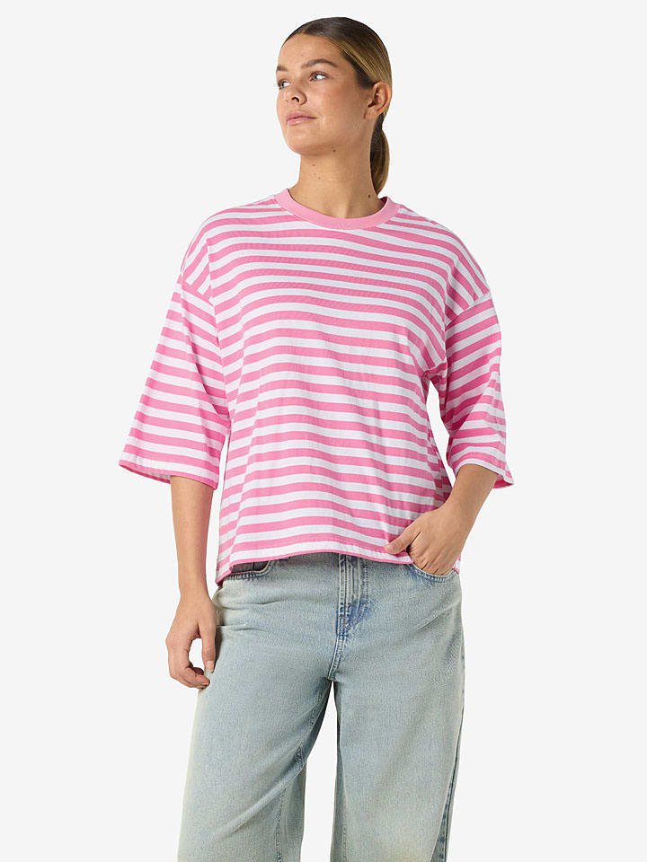 Shirt "Ember" in Rosa/ Weiß