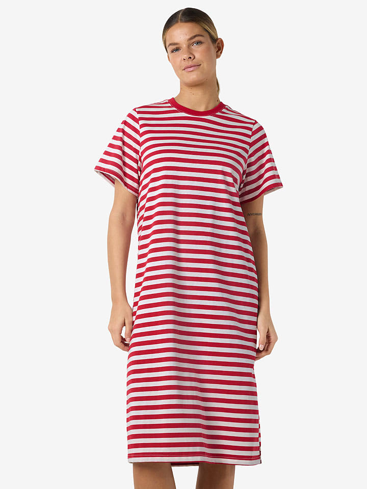 Kleid "Ember" in Rot/ Weiß
