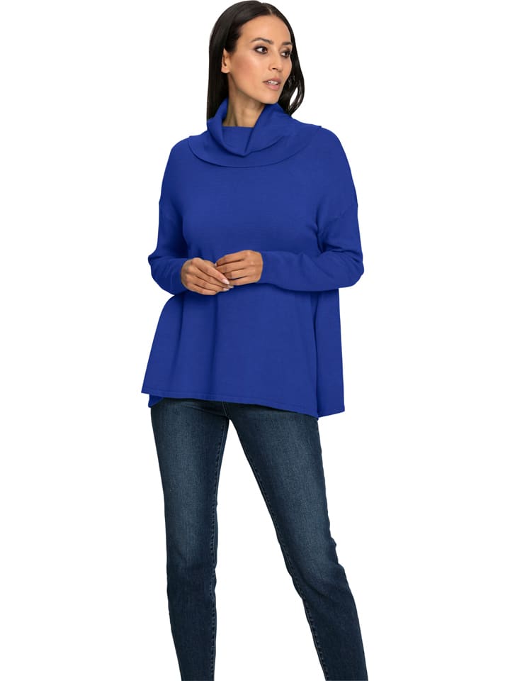 Rollkragenpullover in Blau