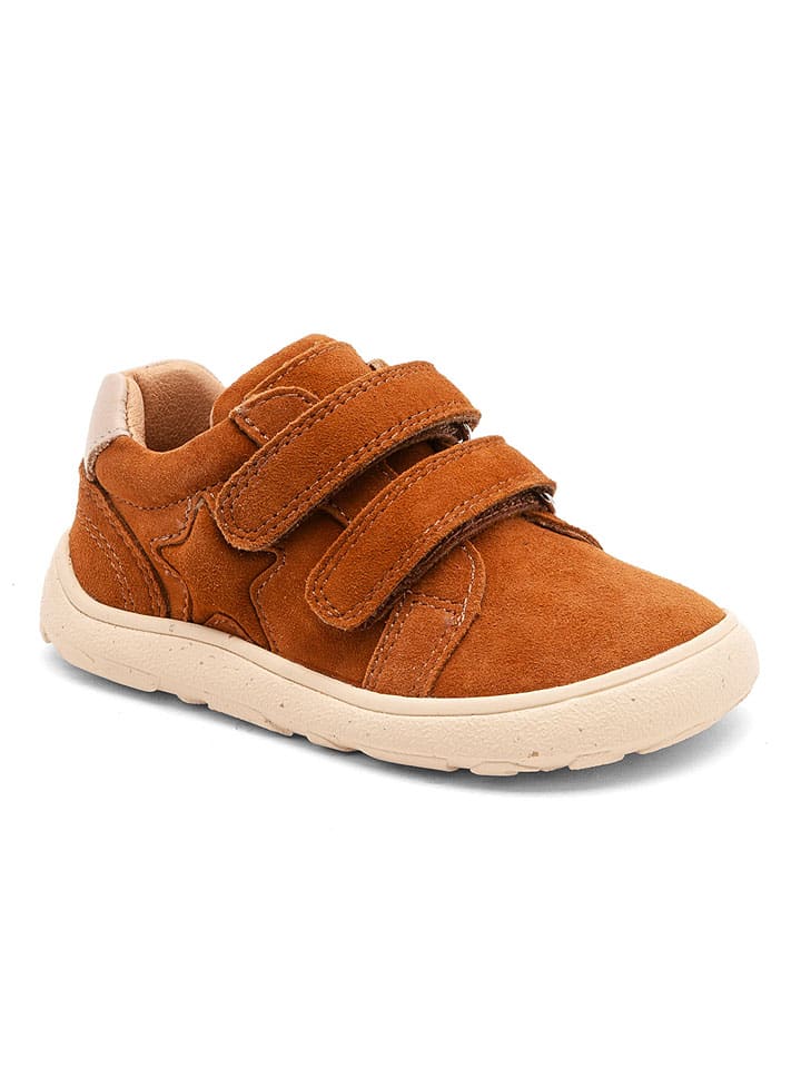 Skórzane buty barefoot "Luna" w kolorze pomarańczowym