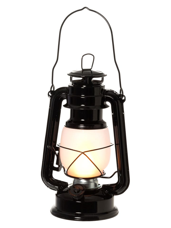 Ledlantaarn "Hurricane " zwart - (B)16 x (H)24,5 x (D)11,5 cm
