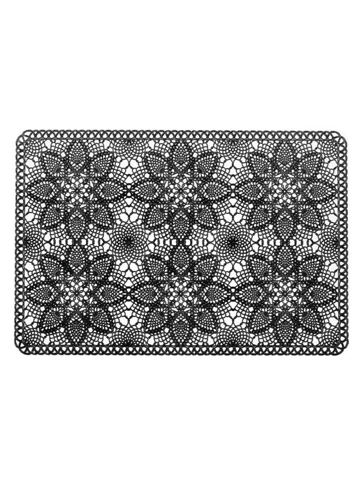 Podkładka stołowa "Lace" w kolorze czarnym - 30 x 45 cm