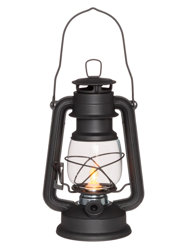 Ledlantaarn "Hurricane " zwart/grijs - (B)16 x (H)24,5 x (D)11,5 cm