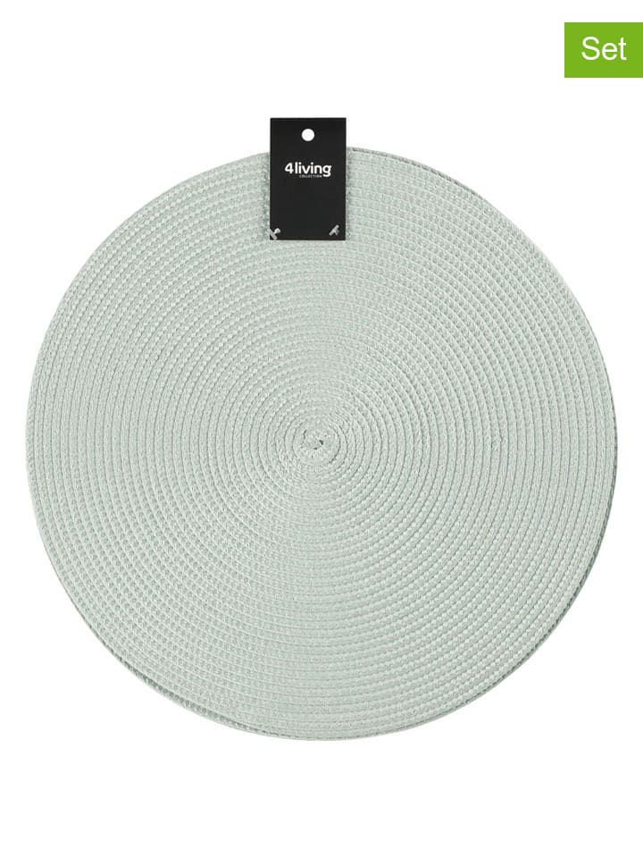 2er-Set: Tischsets "Miida" in Mint - Ø 38 cm