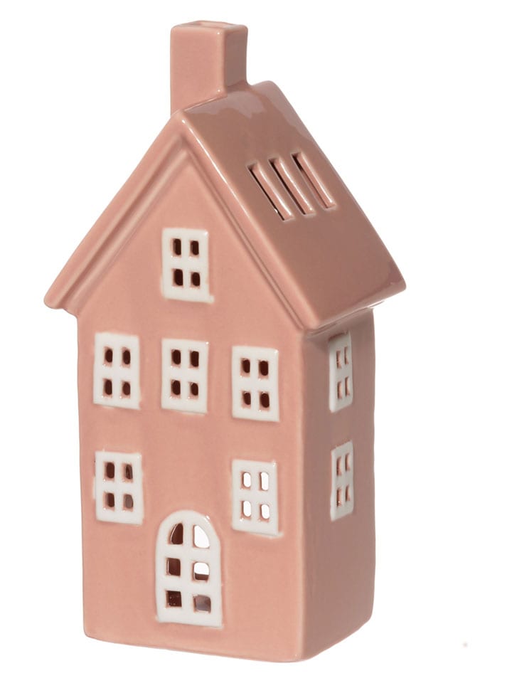 Windlicht "Copenhagen" in Rosa - (B)9,5 x (H)19 x (T)7 cm