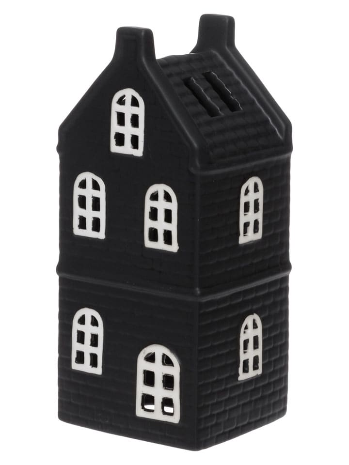 Świecznik "Copenhagen" w kolorze czarnym - 9 x 20 x 7,5 cm