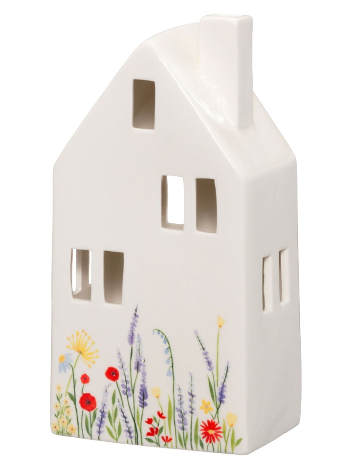 Świecznik "Copenhagen" w kolorze białym - 11,5 x 23 x 8 cm