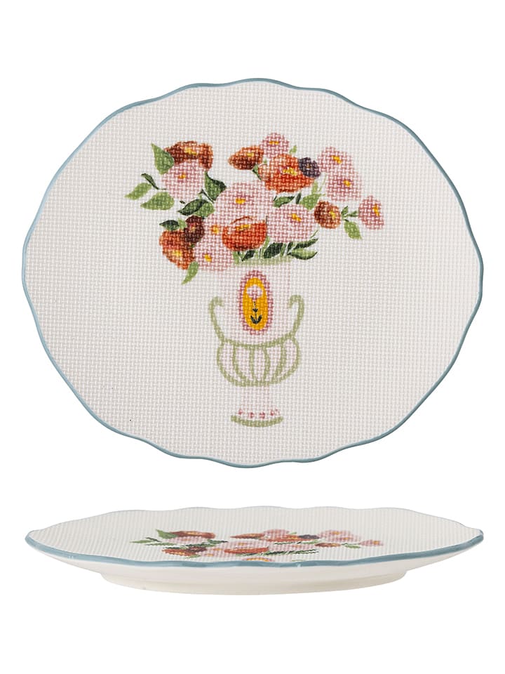 Frühstücksteller ''Dorothy'' in Weiß/ Blau/ Rosa - Ø 20 cm