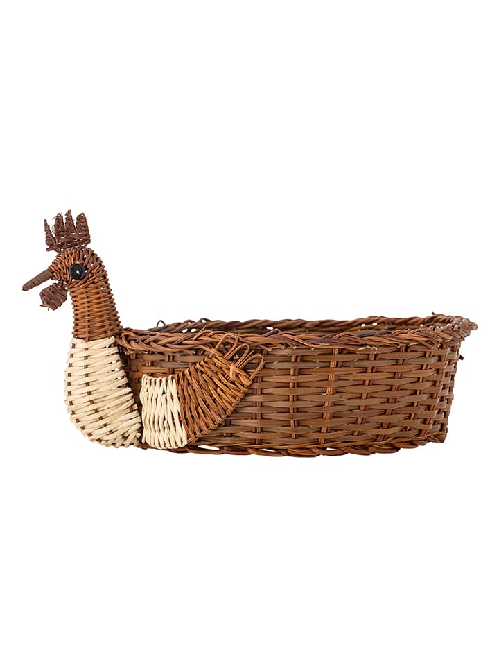 Korb "Marsha" in Braun/ Creme - (B)38 x (H)18 x (T)27 cm