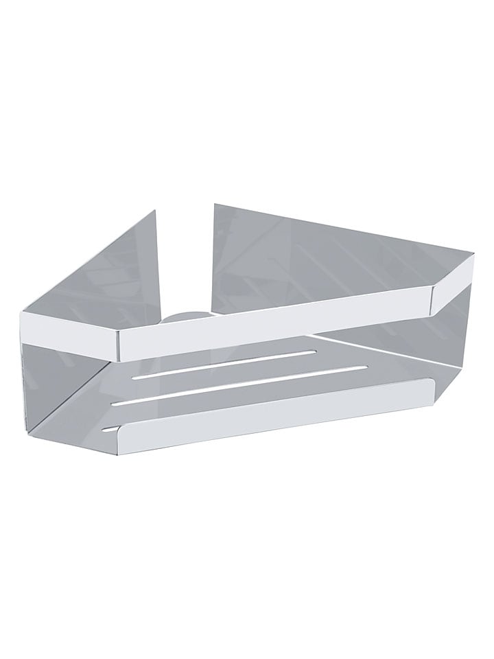 Eckablage "Meleto" in Silber - (B)18 x (H)8 x (T)28,5 cm
