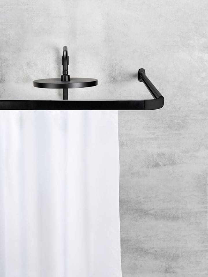 Winkelschiene "Jete" in Schwarz - (L)81 cm