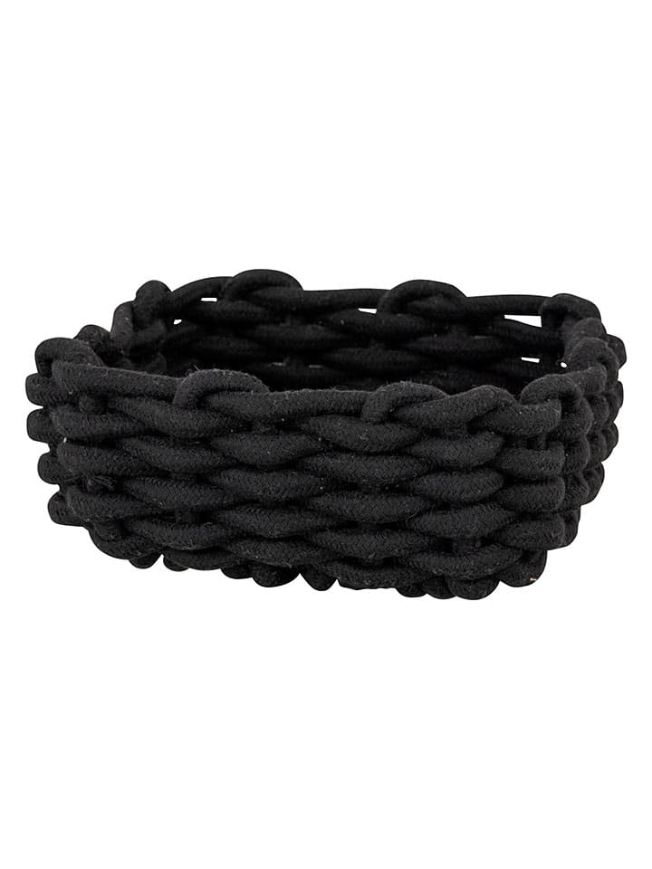Badkorb "Melara" in Schwarz - (B)21,5 x (H)7,5 x (T)21,5 cm