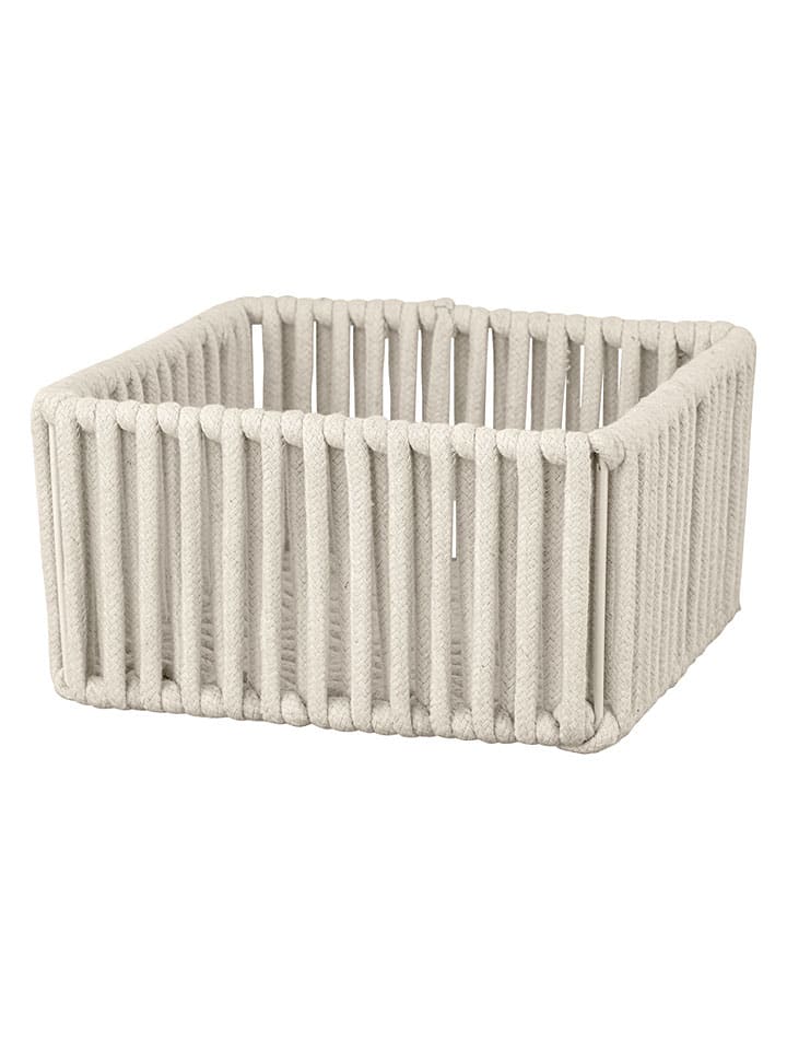 Badkorb "Zovo" in Creme - (B)20 x (H)10 x (T)20 cm