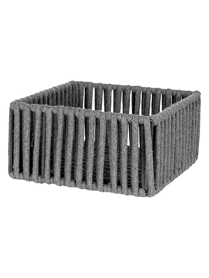Badkorb "Zovo" in Grau - (B)20 x (H)10 x (T)20 cm